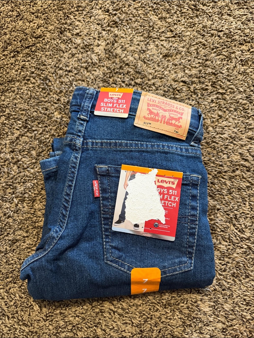 Levi's Slim Fit Jeans in Dark Blue Denim
